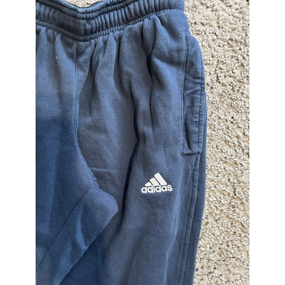 Adidas Fleece Sweatpants Navy Blue Mens Small Activewear Fleece - Picture 3 of 6